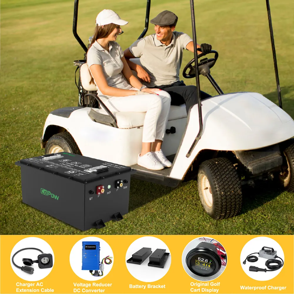 Grosir kustom troli golf baterai 36v 48v 100ah 72v Lifepo4 baterai 36v 105ah golf cart lifepo4 baterai