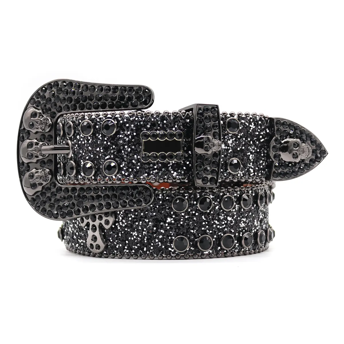 Cinturón de diamantes de tendencia de moda europea y americana cinturón de pantalones de diamantes de agua Punk cinturón de diamantes de agua personalizado