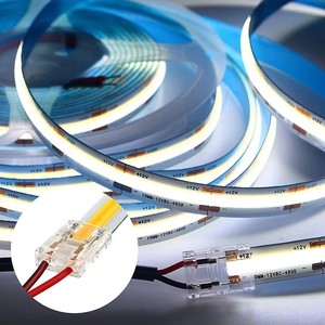 COB şerit tel LED konektörler 5 8 10mm bağlantısı CCT FCOB RGB LED şerit ışıkları için lehimsiz uzatma 2 3 4 pinli konnektör - Product Image 6