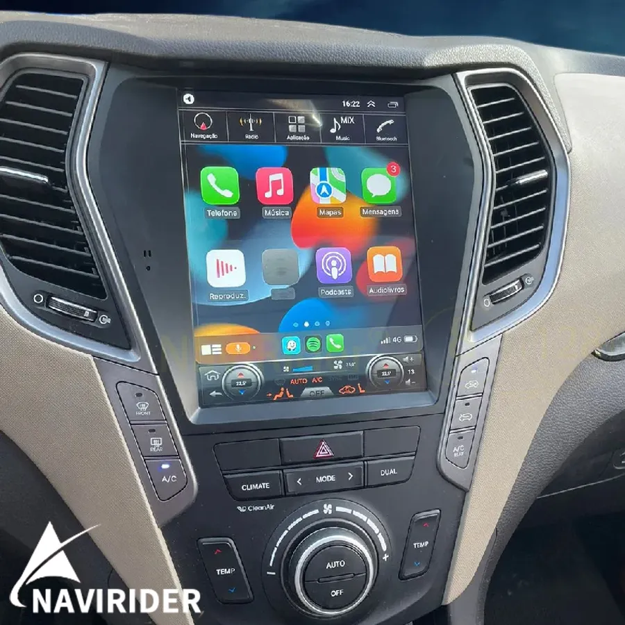 Android 13 schermo autoradio per Hyundai Santa Fe IX45 2013 - 2017 di navigazione GPS Stereo Multimedia Player Carplay Wireless Auto