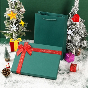 Hediye noel Advent takvim hediye kutusu ambalaj 2025 yeni stil şerit yay kırmızı ve yeşil kutu - Product Image 4