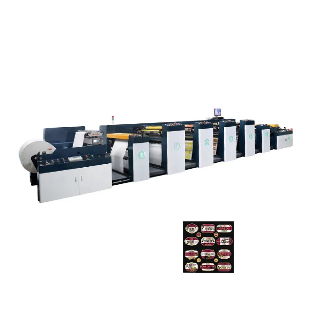 खाद्य पैकिंग और उद्योग में उपयोग किए जाने वाले लेबल और कागज के लिए उच्च परिशुद्धता मुद्रण मशीन