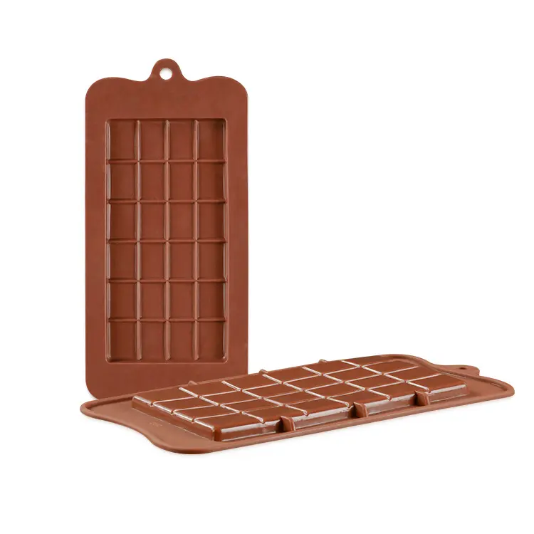 24 Holte Custom Rechthoek Bar Siliconen Mal Chocoladevorm Voor Het Bakken Van Koekje, Cake