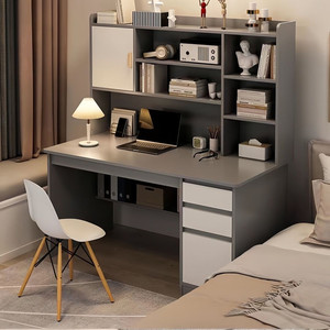 Multi funzione di legno computer tavolo scrivania studio scrivania per gli studenti con cassetti e libreria - Product Image 1