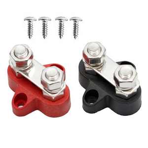 DC48V 80A <strong>BusBar</strong> M8 Heavy Duty <strong>Dual</strong> Bus Bar Terminal Block Power Stud Battery Bus Bar Connector for RV Boat Truck - Product Image 5