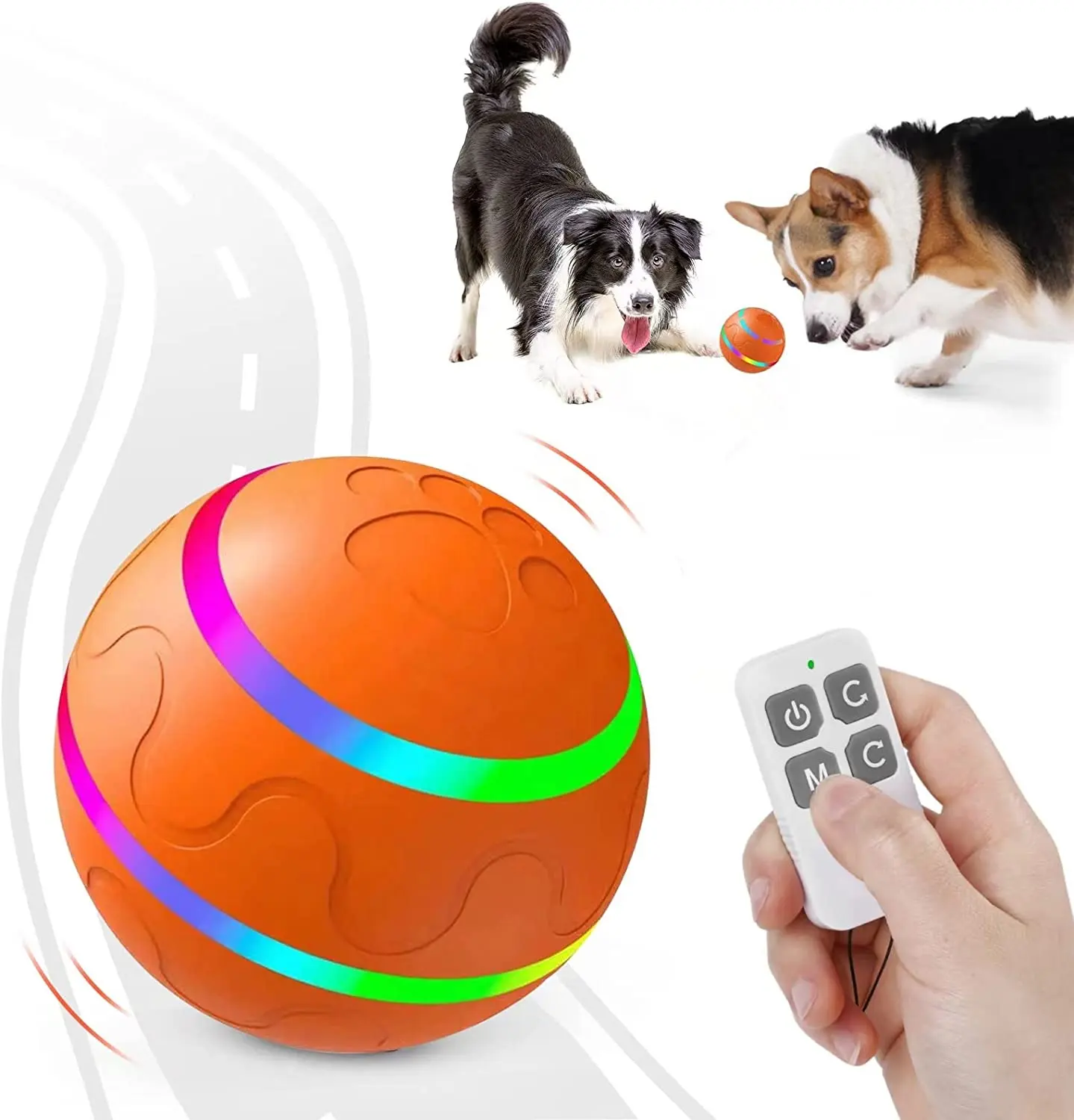 Nuovi arrivi ricarica USB fun sports spin jump ball giocattoli interattivi intelligenti per animali domestici accessori per cani e gatti