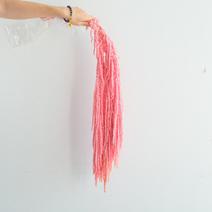 Fiore eterno amaranto decorazioni di nozze morbido fiori secchi Bouquet con fiocco appeso a mano linea arco nappa - Product Image 4