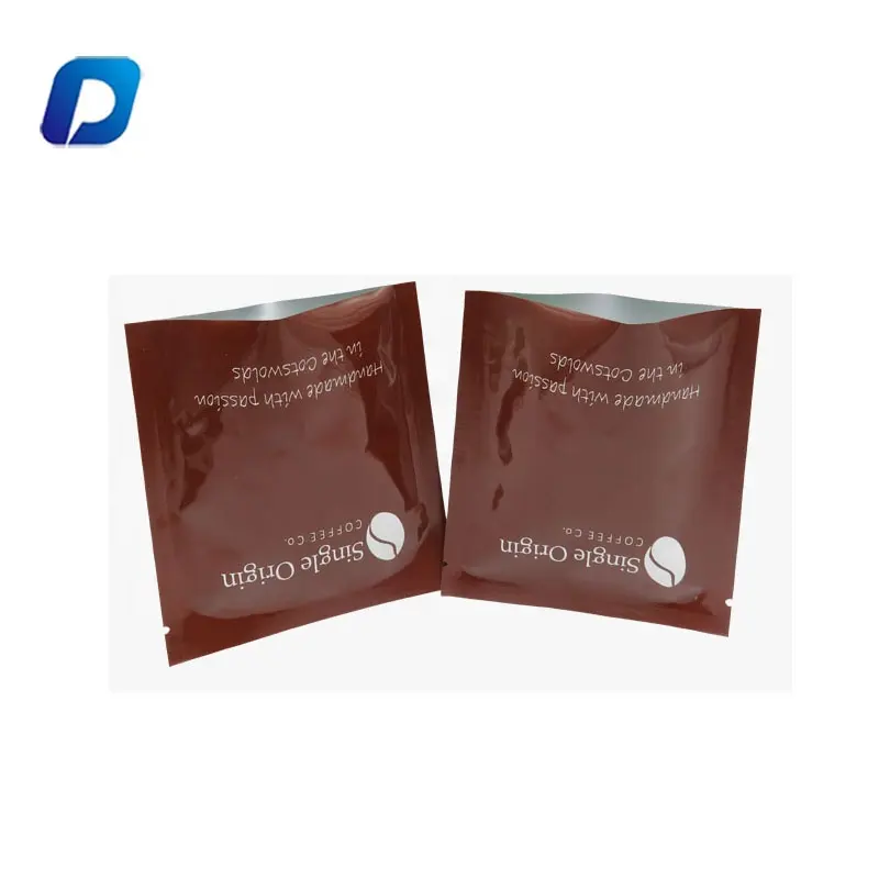 Factory price heat seal mini aluminum foil pouch 3 sides sealing bags for coffee sachet packing