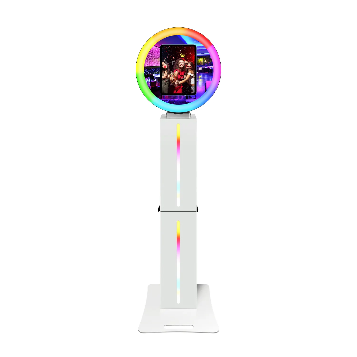 2024 New Selfie Kiosk Ring Light Ipad Booth Led Ipad Photo Booth Stand Portable Ipad PhotoBooth Shell With Remote Control