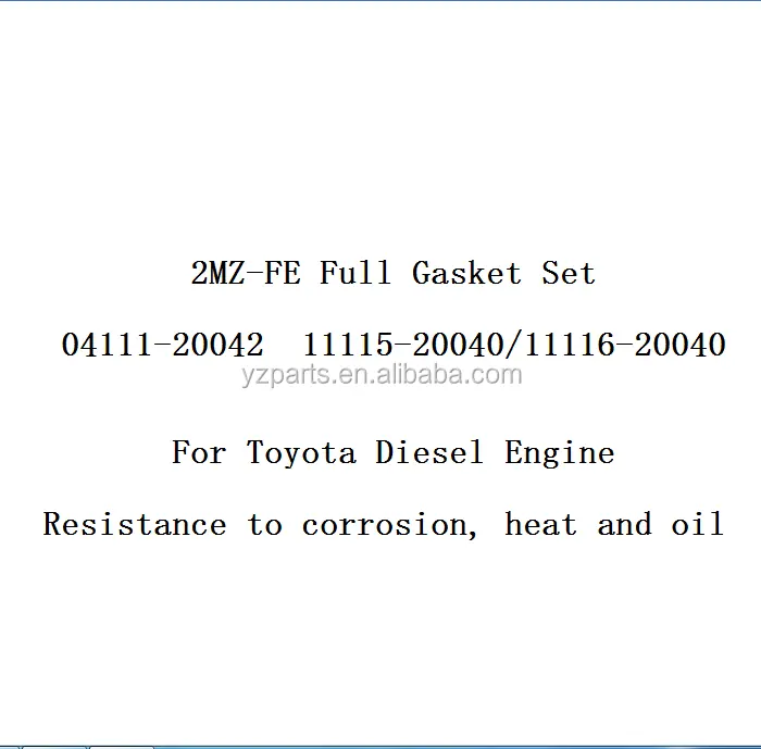 Para toyota Camary Windom 2MZ motor Diesel 2496cc la Junta de 2MZ-FE de la culata de cilindro