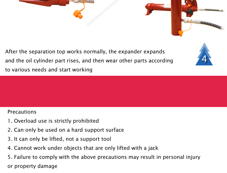 2022 China Manufacturer Custom Wholesale CE/GS Quality Steel Manual Repair Lifting Separated Hydraulic 10 Ton Porta Power Jack