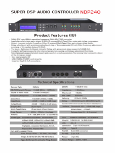 Procesador de audio digital 2 Entrada 4 Salida Sistema de sonido profesional Procesador de audio multifunción - Product Image 3