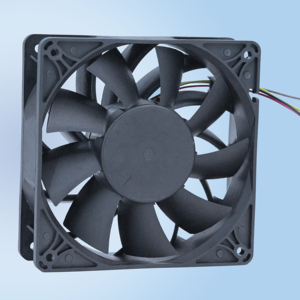 12038デュアルボールベアリングプラスチックフレームクーラーファン12V 4800RPM PWM機能付きOEMコインマイニング用DCモーター用カスタマイズ可能 - Product Image 1