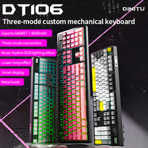 Gradient Side Engraved Characters 106 Keys Mechanical Gaming <strong>Keyboard</strong> Hot Swap RGB Hifi Axis Triple Mode Mechanical <strong>Keyboard</strong> - Product Image 2