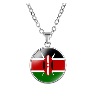 דגל ליברייה קלאסית נחושת תליון necklaceהכולל יהלום פנינה זירקון מתנת מסיבה בהשראת דרום אפריקה אפריקה