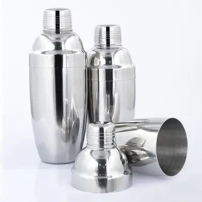 201 Stainless Steel Cocktail Shaker Set wholesale Bar Tools Whisky Beverage Wine Drink Bartending Mixer Custom Cocktail Shaker