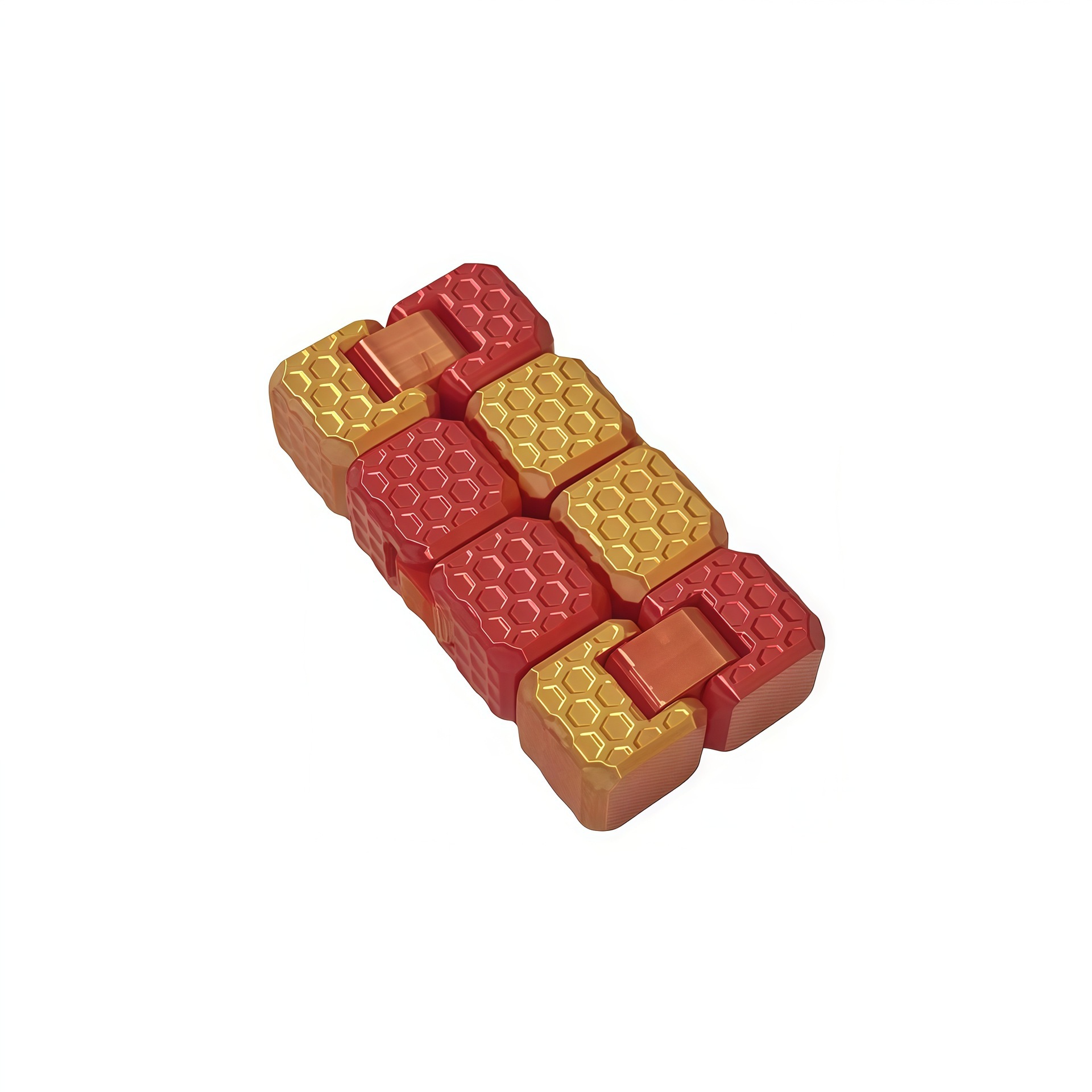 Cubo de panal-oro rojo