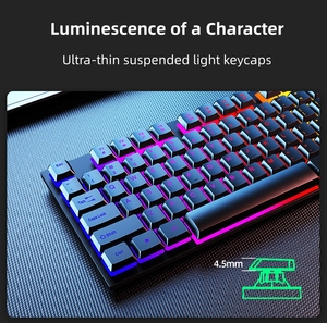 Spot Film USB Desktop <strong>Computer</strong> Universal Wired <strong>Keyboard</strong> Game Luminous Fashion <strong>Keyboard</strong>