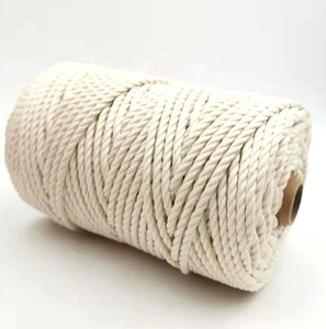Hot Selling Customized Thread <strong>String</strong> 3 Strands Twisted Macrame Cord Cotton Rope for Packing and Decoration - Product Image 1