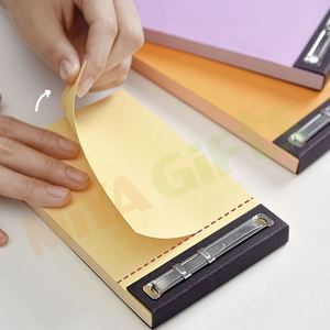 Bloc de notas de papel lindo personalizado mini A7 blocs de notas con línea perforada color rasgar Bloc de notas recargable con logotipo - Product Image 4