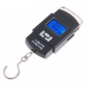 תצוגת lcd 110lb/50 ק "ג אלקטרוני תליית מזוודה נסיעות שוקל כלי איזון מטען גודל דיגיטלי נייד