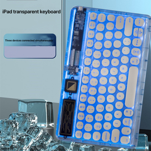 Teclado inalámbrico transparente, miniteclado ultrafino para portátil y tableta, portátil para IMac de conmutación multisistema/iPad - Product Image 2