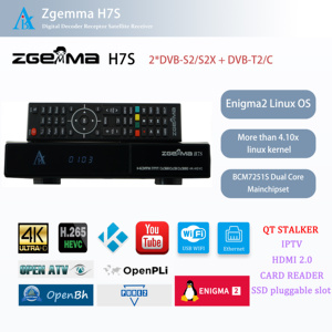 Receptor de satélite Zgemma h7S 2/S2X + 1/C Soporte 4K- 2160P Enigma2 Linux - Product Image 2