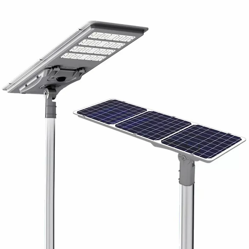 Outdoor con lampade da giardino autopulenti a prezzi economici impermeabili integrate tutto in un lampione solare a Led per strade alte