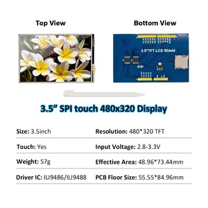 3.2 "3.5" 3.2/3.5 pollici TFT schermo LCD 320*240 480*320 ILI9341 ILI9486 ILI9488 con/senza tocco per arduino