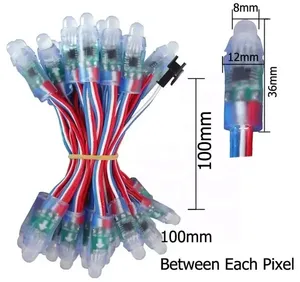 Ws2811 12Mm Diffuse Rgb Led Pixel Licht Module Ip68 Individueel Adresseerbare Ronde Pixel Voor Landschap Pc Lichaam - Product Image 5