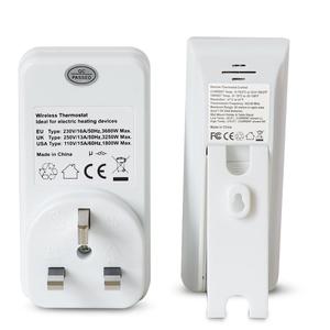 Automático termostato inalámbrica RF US/EU/enchufe de Reino Unido controlador de temperatura hembra pantalla LCD con luz de fondo verde Thermoregulator - Product Image 5
