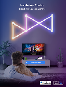 スマートRGBゲームLEDストリップライト-APP/音声/リモートコントロール、Alexa & Google Home、モダンデザイン、ブラック/ホワイト - Product Image 5