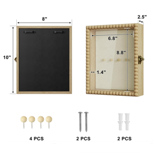 Memory <strong>Box</strong> Shadow <strong>Box</strong> <strong>Frame</strong>,Wood <strong>Deep</strong> Shadow <strong>Box</strong> <strong>Display</strong> Case with Beads Farmhouse Decor - Product Image 6