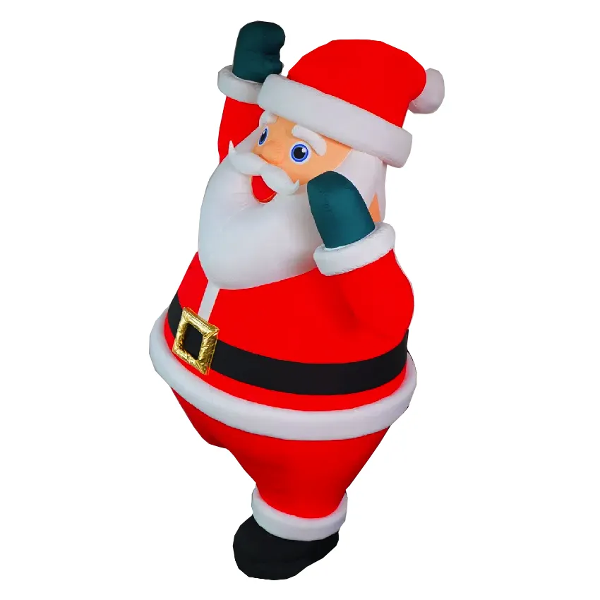 Dekorasi iklan kustom luar ruangan balon raksasa Santa Claus ayah Natal karakter Natal hiburan