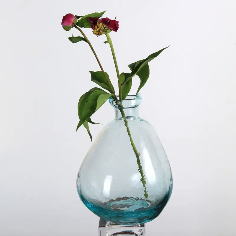 Aeofa Glas Kristall vasen asymmetrische Donner Hammer Vasebud Vase Vasen für Blumen Wohnkultur