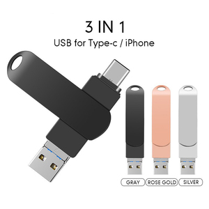 3 in 1 Lightning Type C USB Stick pendrive 16GB ถึง128GB แฟลชไดรฟ์ USB ชนิด C OTG สำหรับ iPhone PC โทรศัพท์ - Product Image 6