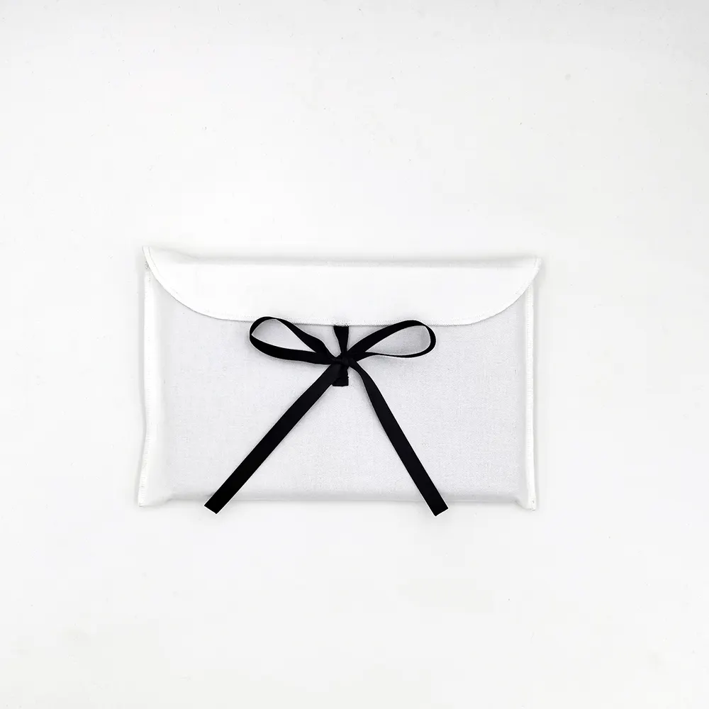 Enveloppe en sergé de coton imprimée de logo personnalisé sac d'emballage cadeau enveloppe de luxe pochette à poussière en coton pour sacs à main