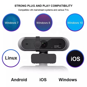 Chinese OEM ODM 1080P Webcam Autofocus 2k Webcam <strong>Camera</strong> With Slider Shutter Privacy Cover Light Correction - Product Image 4