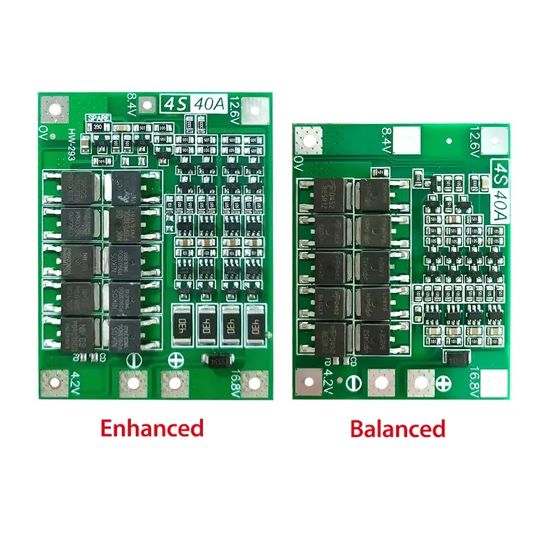4S 40A Li-ion Lithium 18650バッテリー充電器保護ボードPCB BMS for 40A Current Drill Motor 16-18V Lipo Cell Module Enhance
