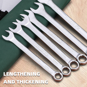 10-Mảnh Thiết Lập 8-24 Kết Hợp Crv Hợp Kim Thép Ratchet Cờ Lê Metric DIY Công Nghiệp Vòng Cờ Lê Chrome Kết Thúc Tùy Chỉnh OEM - Product Image 3