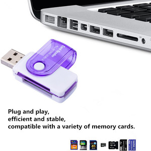 OEM Factory Wholesale Macaroon Card Reader Suited for Digital Memory Cards USB2.0 Multifunctional Rotating Card Reader - Product Image 5