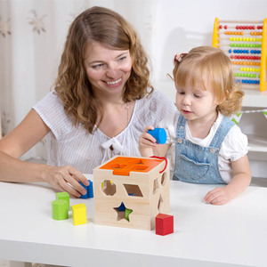 הנמכר ביותר לילדים צעצועי מודיעין קסם עץ חינוכיים פעילות קוביית צעצוע