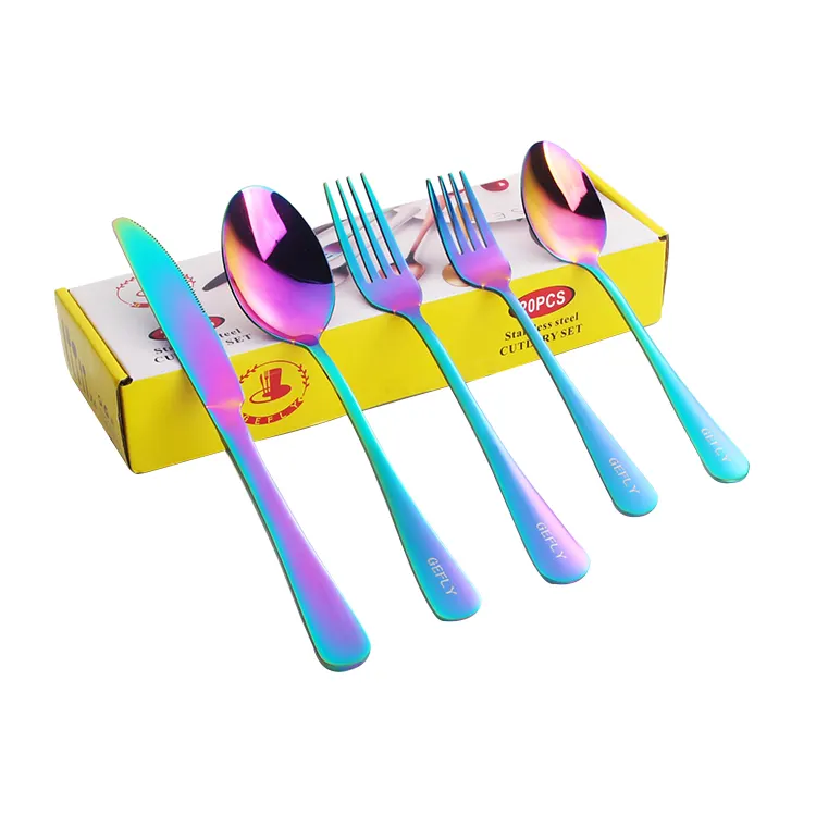 20-Piece Silverware Flatware Knife Spoon Fork Stainless Steel Cutlery Set