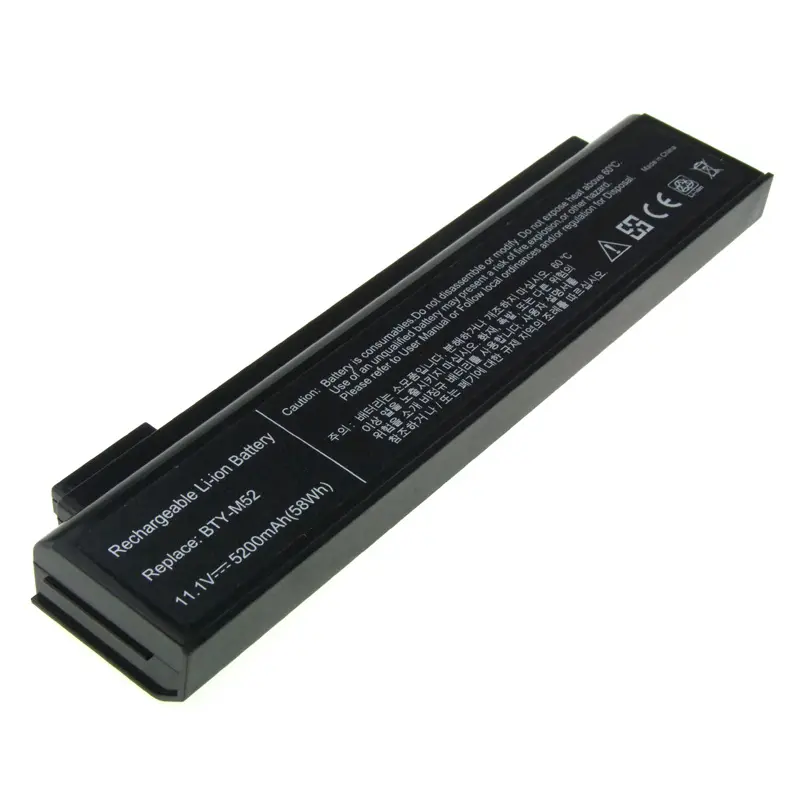 Batería para portátil batería ordenador portátil reemplazo de BTY-M52 BTY-L71 para LG K1 serie MSI Megabook L710 L720 L740 L745 M550 M522 GX700 GX710 r700
