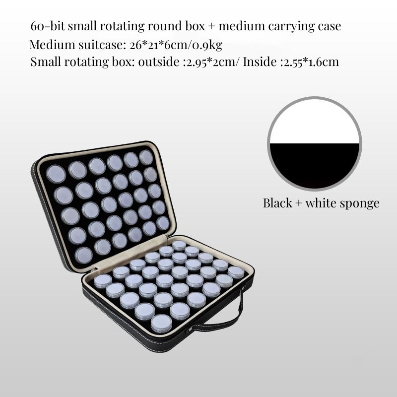 Noir/60 petite boîte blanche noire tournante