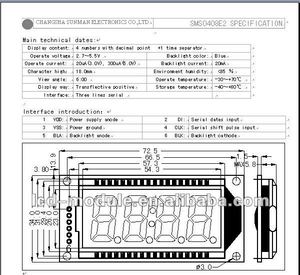 Benutzer definierte 4 Zahlen Ziffern Uhr lcm lcd serielle LED Hintergrund beleuchtung Modul - Product Image 6