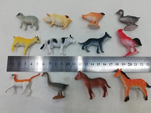 מפעל סיטונאי 12 Pcs PVC פלסטיק חוות Cartoon איור צעצוע בתפזורת 3D קטן חיות פלסטיק צעצוע קטן צעצועים