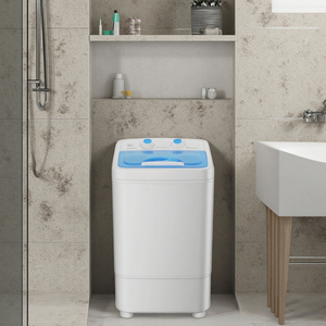 Lavadora inteligente portátil para el hogar con luz azul, nueva semiautomática con función de pelado integrada, fuente de energía eléctrica - Product Image 5