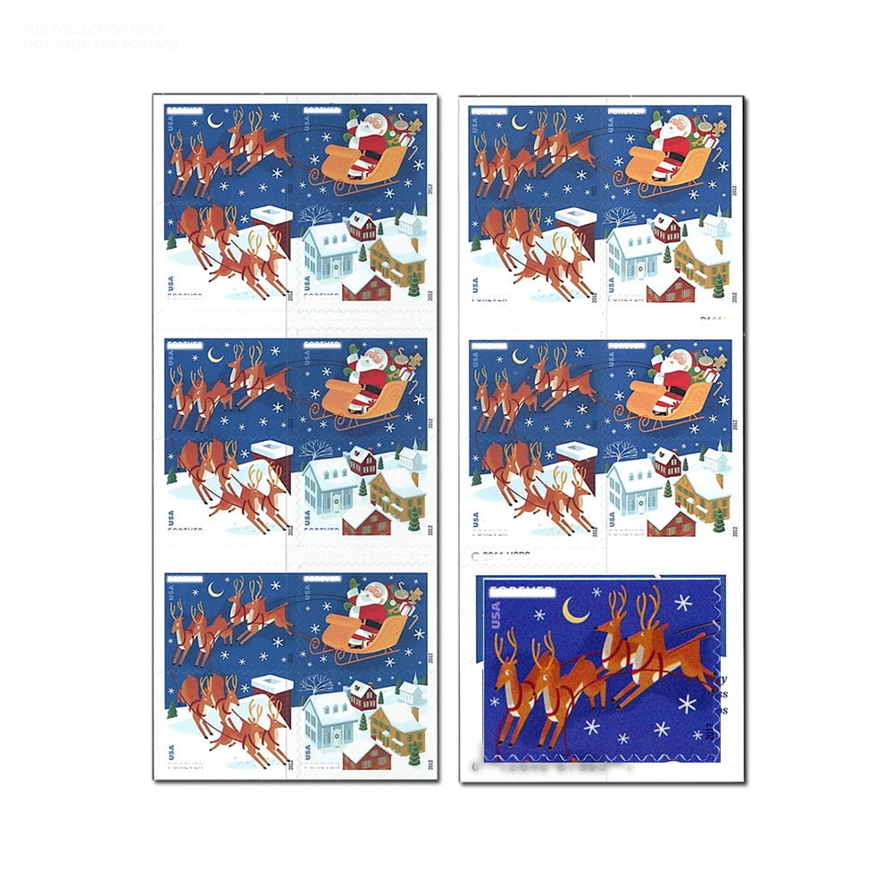 Blanco Y167 2012 Sello Trineo de Papá Noel