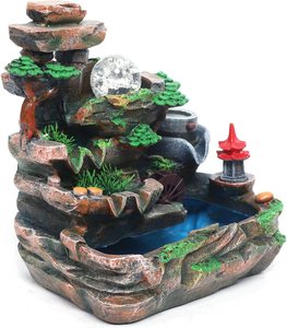 High Quality Automatic Decorative Stone Tabletop <strong>Fountain</strong> Flow Rate Control Polyresin Water Stable Bottom <strong>Fountain</strong> - Product Image 3